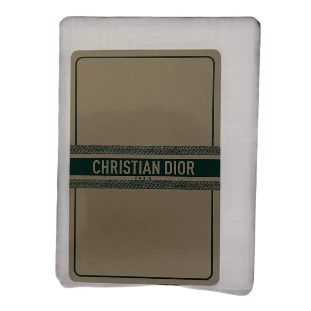 Christian Dior blue and white playing card